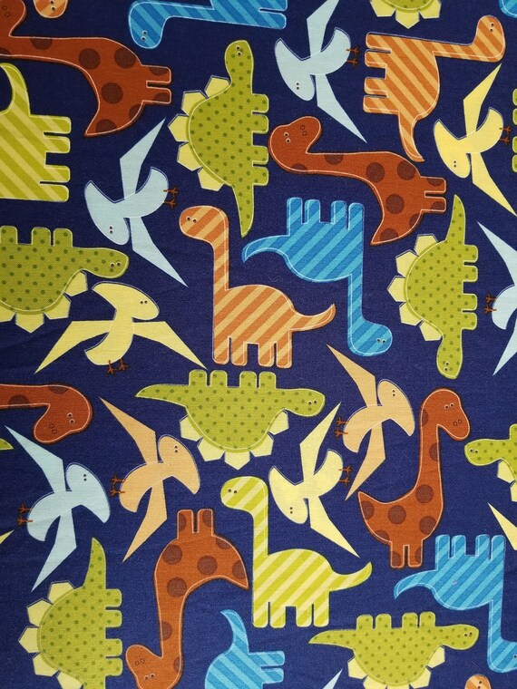 Quilt Fabric. Urban Zoologie from Robert Kaufman. Dinosaurs Etsy