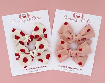 Schoolgirl Pigtail Bow Set