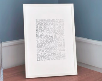 Springsteen Lyrics Etsy Springsteen Lyrics Etsy