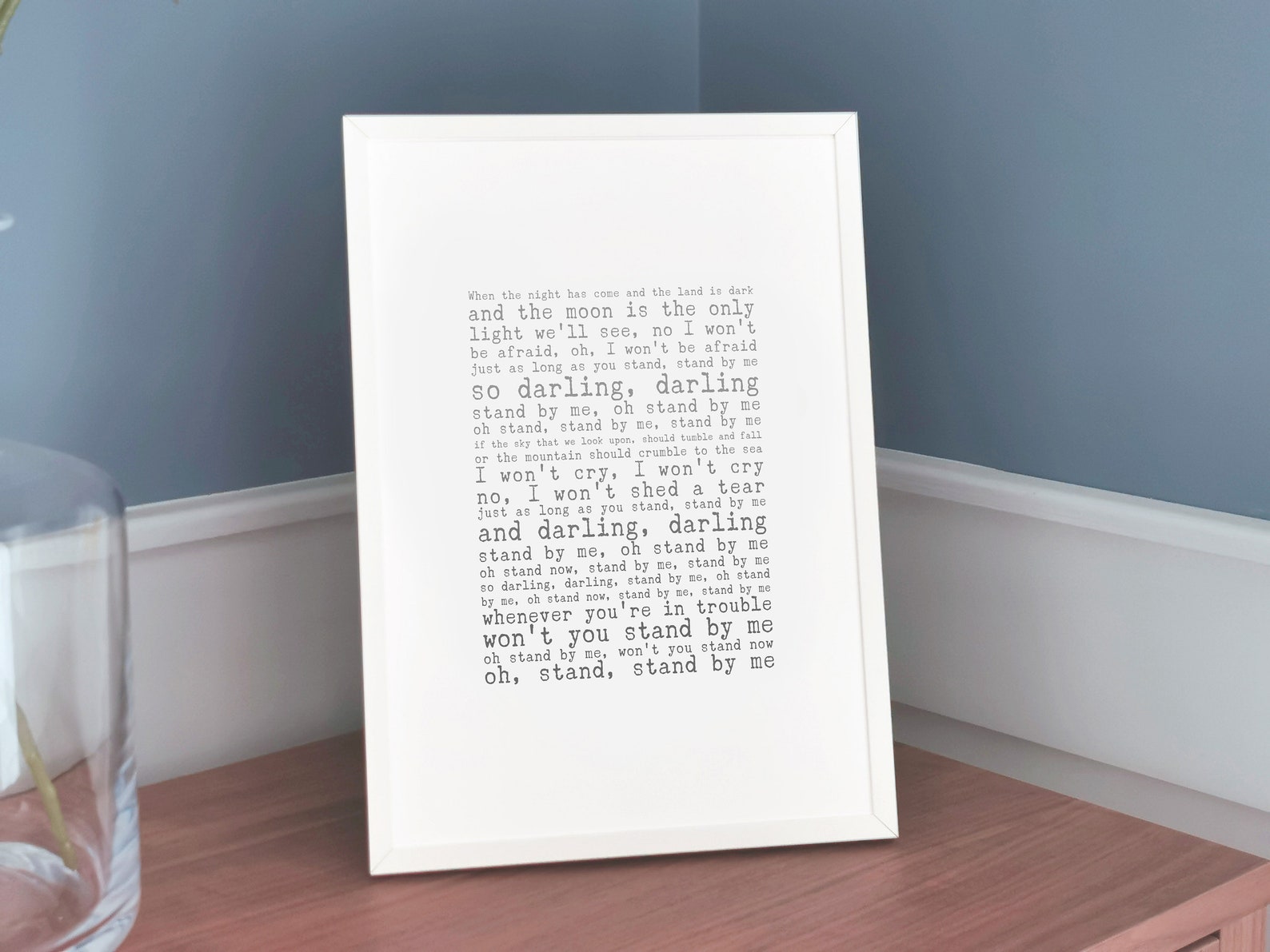 Stand by Me Ben E King Music Song Print Song Lyrics | Etsy