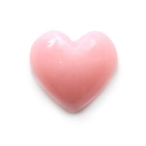Pink Opal Smooth Heart Shape Carving Loose Gemstone- 20x20 mm -Pink Opal Heart, Pink Opal Cabochon Gemstone, 1 Piece/ Pair (2 Pieces)