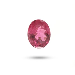 Natural Rubelite Faceted Oval Loose Gemstone, 8x10 mm, Rubelite Jewelry Handmade Gift For Women, 1 Piece
