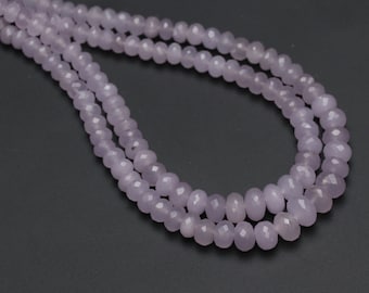 Natural Yttrium Fluorite Faceted Rondelle Beads | Unique Purple Fluorite | Fluorite Jewelry Making Gemstone | 18 Inch | Price Per Strand