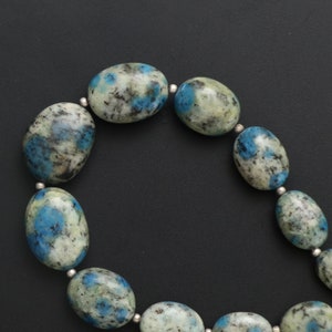 Natural K2 Jasper Smooth Tumble Beads, K2 Jasper Gemstone - 13x10 mm to 20x16 mm - K2 Jasper Tumble - Gem Quality, 8 Inch, Price Per Strand