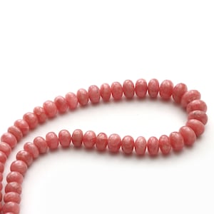 Rhodochrosite Smooth Rondelle Beads, 8 mm To 14 mm, Rhodochrosite Jewelry Making Beads, Plain  Rhodochrosite, 20 Inches, Price Per Strand