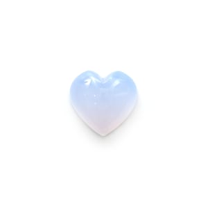 Chalcedony Smooth Heart Shape Carving Loose Gemstone- 20x20 mm -Chalcedony Heart, Chalcedony Cabochon Gemstone,1 Piece/Pair (2 Pieces)