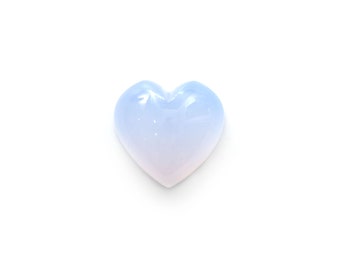 Chalcedony Smooth Heart Shape Carving Loose Gemstone- 20x20 mm -Chalcedony Heart, Chalcedony Cabochon Gemstone,1 Piece/Pair (2 Pieces)