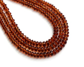 Natural Madeira Citrine Smooth Rondelle Beads, 4 mm to 6 mm, Citrine Rondelle Jewelry Making, 8 Inch / 18 Inch Full Strand, Price Per Strand