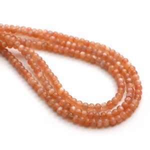 Moonstone Smooth Round Ball Beads, 5 mm, Moonstone Jewelry Making Beads, Plain Moonstone Balls, 8 Inch / 18 Inch Strand, Price Per Strand