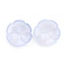 Blue Chalcedony Flower Carving Loose Gemstone, 29x29 mm, Chalcedony Jewelry Making Flower Gemstone, Chalcedony Carving, Pair ( 2 Pieces )