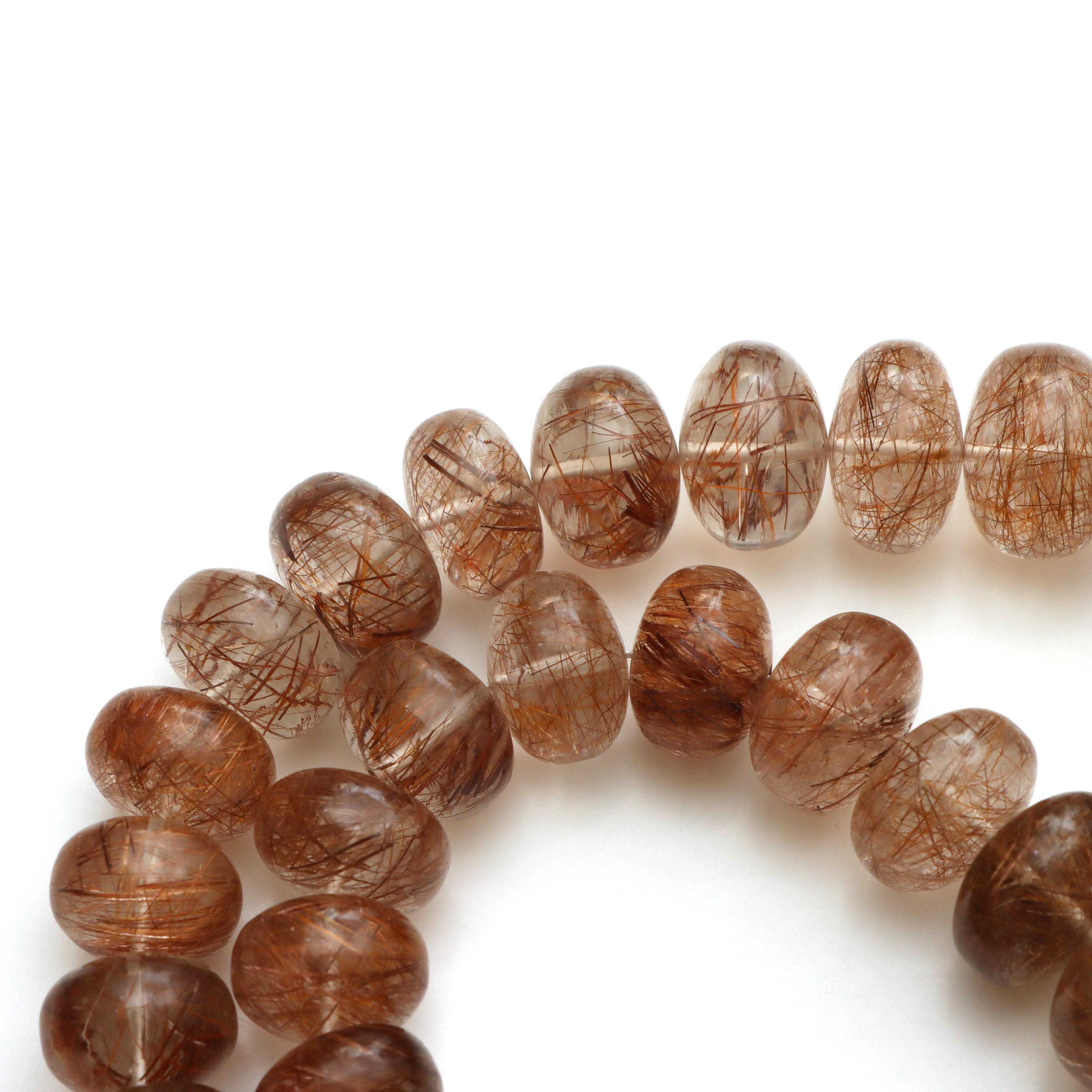 Copper Rutile Smooth Roundel Beads, 12.5 to 22 Mm Roundel Beads, 20 ...