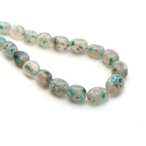 Kupfer Chrysokoll getrommelte Perlen, 9 x 10 mm bis 14 x 18 mm, reine Chrysokoll, 58 cm, Preis pro Strang