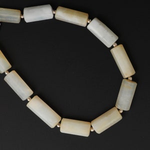 Unique Peruvian Opal Smooth Cylinder Beads - 7x13 mm to 7x18 mm - Peruvian Opal - Gem Quality , 8 Inch Full Strand, Price Per Strand