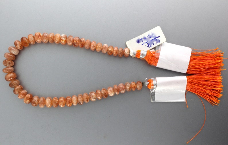 Sunstone Smooth Beads 8 Inch 20 Cm Full Strand Price Per Strand 6 to 8 mm -Sunstone Beads Gem Quality