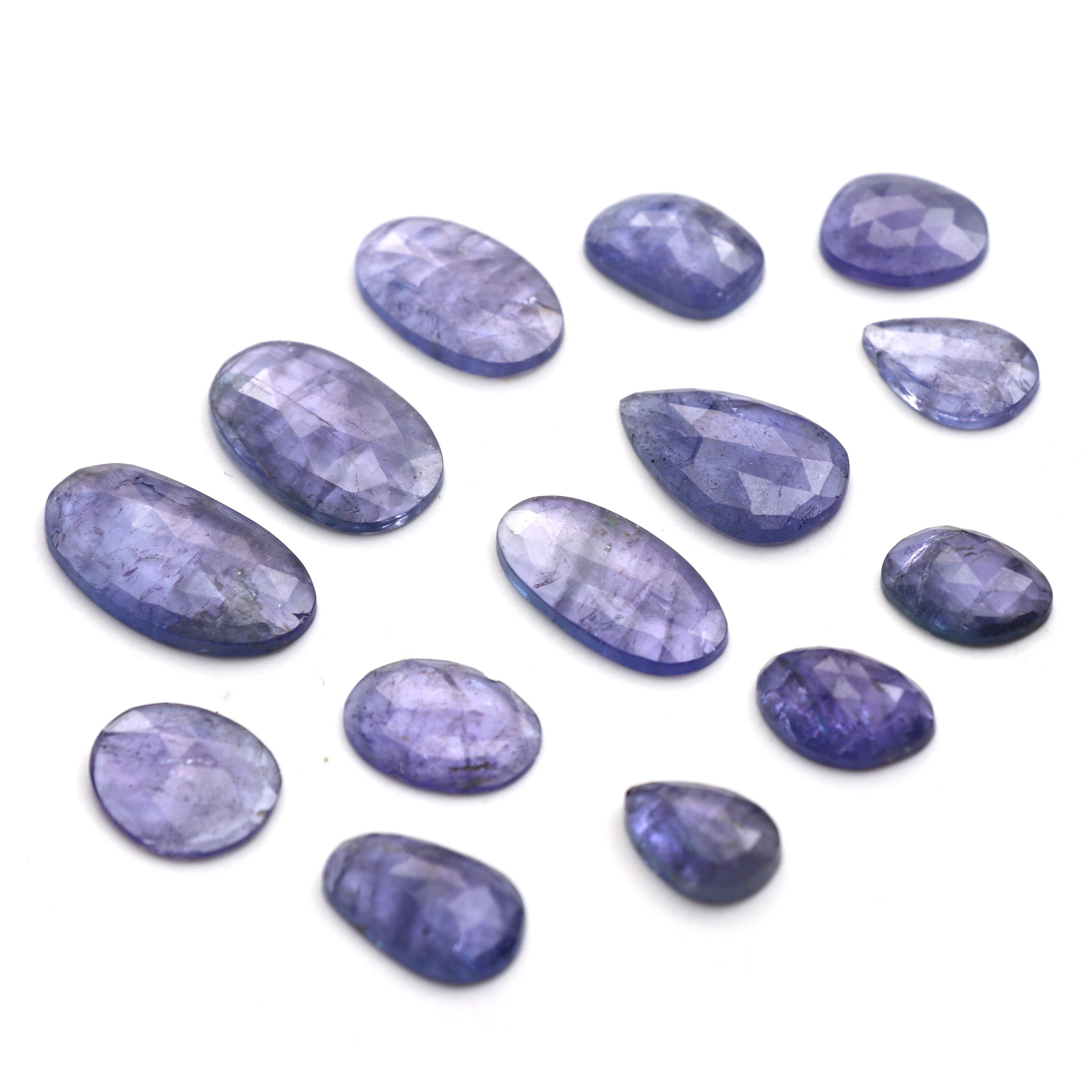 【レビューで送料無料】 Bi Mm 9x13 Gemstone, Loose Organic Faceted Tanzanite Color - ベース