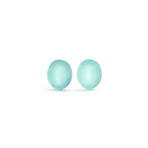 Natural Aquaprase Faceted Oval Loose Gemstone, 10x12 mm, Aquaprase Jewelry Handmade Gift for Women, Pair ( 2 Pieces )
