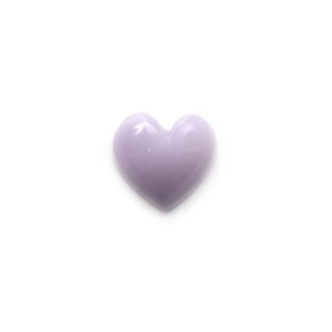 Purple Fluorite Smooth Heart Shape Carving Loose Gemstone-20x20 mm-Fluorite Heart, Purple Fluorite Cabochon Gemstone,1 Piece/Pair (2 Pieces)