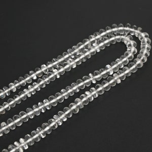 Natural Petalite Smooth Rondelle Beads, 4.5 mm to 7.5 mm, Petalite Rondelle Jewelry Making, 12.5 Inch Full Strand, Price Per Strand