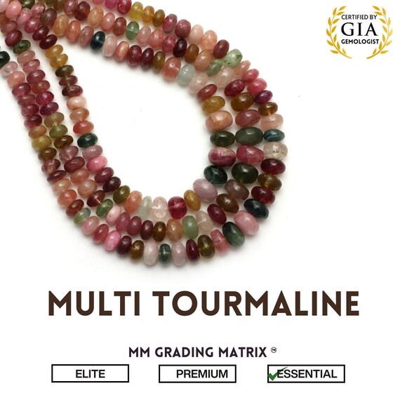 Perline Sciolte Di Tormalina Multicolore Naturale Autentica Di - Foto 7