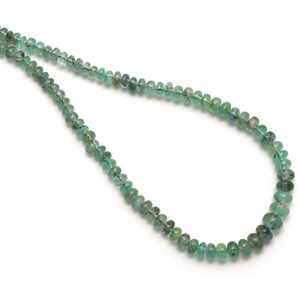 Emerald Smooth Rondelle Beads, 2 mm To 6 mm, Emerald Jewelry Making Beads, Handmade Jewelry, 18 Inches Full Strand, Price Per Strand