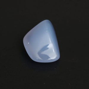 Blue Chalcedony Smooth Organic Tumble Gemstone, 25x31 mm, Chalcedony Tumble, Blue Chalcedony Tumble Jewelry Making Gemstone, 1 Piece