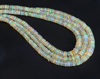 Natural Ethiopian Opal Smooth Pear Beads | 4x6 mm to 7x10 mm | Opal Jewelry  Making Beads | 16 Inches Full Strand | Price Per Strand