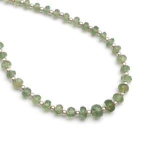 Mint Apatite Faceted Roundel Beads - 4 mm to 7 mm - Mint Apatite Beads - Gem Quality , 8 Inch/ 20 Cm Full Strand, Price Per Strand