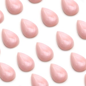 Pink Opal Smooth Pear Cabochon Loose Gemstone, Pink Opal Pear Cabs, Pink Opal Jewelry Making Gemstone