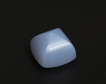 Blauer Chalcedon Glatter Zuckerhut Edelstein, 21x21 mm, Chalcedon Zuckerhut, Blauer Chalcedon Zuckerhut Schmuckherstellung Edelstein, 1 Stück