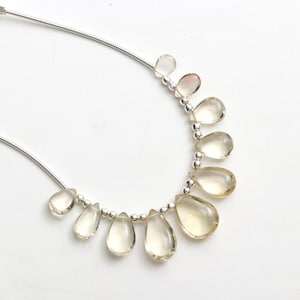 Natural Oregon Sunstone Smooth Pear Beads, 5x7 mm to 10x13.5 mm, 3 Inches Full Strand, Price Per Strand