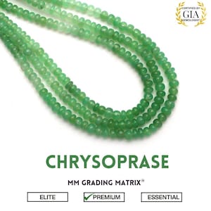 Natural Chrysoprase Smooth Rondelle Beads, 3.5mm - 4mm Chrysoprase Plain Gemstone Beads, Chrysoprase Beads, Chrysoprase Rondelle Strand 18&quot;