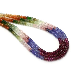 Mix Semi Smooth Rondelle Beads, 4 mm, Mix Semi Jewelry Making Beads, Handmade Jewelry, 18 Inches Full Strand, Price Per Strand