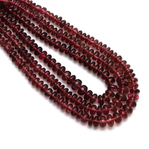Rubellite Turmalina Lisa Rondelle Cuentas, 2.5mm A 6mm, Turmalina Joyería Haciendo Cuentas, 8 Pulgadas / 18 Pulgadas Full Strand, Precio Por Hebra