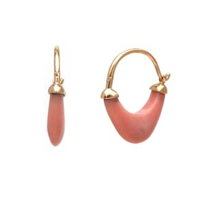 Rosa Opal Ohrringe, Rosa Opal Edelstein Ohrringe, Solide Gelbgold Ohrringe, Baumeln Tropfen Ohrringe, Boho Rosa Opal Gold Ohrringe für Frauen