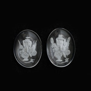Kryształowy gładki owalny luźny kamień szlachetny do rzeźbienia, 17,7 x 23,7 mm do 18 x 24,5 mm, kryształowy kamień szlachetny do rzeźbienia biżuterii, para (2 sztuki)