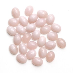 Natürlicher Lavendel Chalcedon Glatter ovaler loser Edelstein, 12 x 16 mm, Chalcedon Schmuck handgemachtes Geschenk für Frauen, Set von 28 Stück