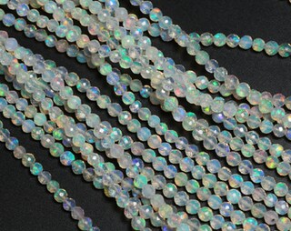 Perle Sfaccettate In Pietra Naturale Opale AA+ | 12mm Per Gioielli Fai Da Te