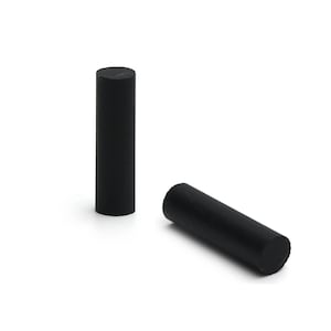 Black Spinel Matte Finish Cylinder Gemstone, 8.5x31 MM , Matte Finish Gemstone , AA Quality , Price Per Pair  Gemstone