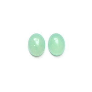 Naturalny zielony opal gładki owalny kaboszon luźny kamień szlachetny, 12 x 16 mm, zielony opal biżuteria luzem kamień szlachetny, opal kaboszon, 1 para (2 sztuki)