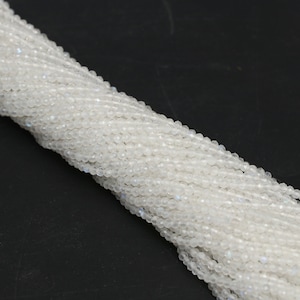 Rainbow Moonstone Micro Faceted Rondelle Beads, 2.5 mm, Rainbow Moonstone Beads, Moonstone Jewelry Gemstone, 18 Inch Strand, Price Per Set