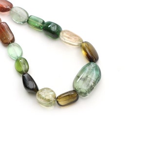 Multi Tourmaline Smooth Tumble Beads, 9x12 mm to 17x25.5 mm, Tourmaline Beads, Multi Color Tumble, 20 Inches Strand, Price Per Strand
