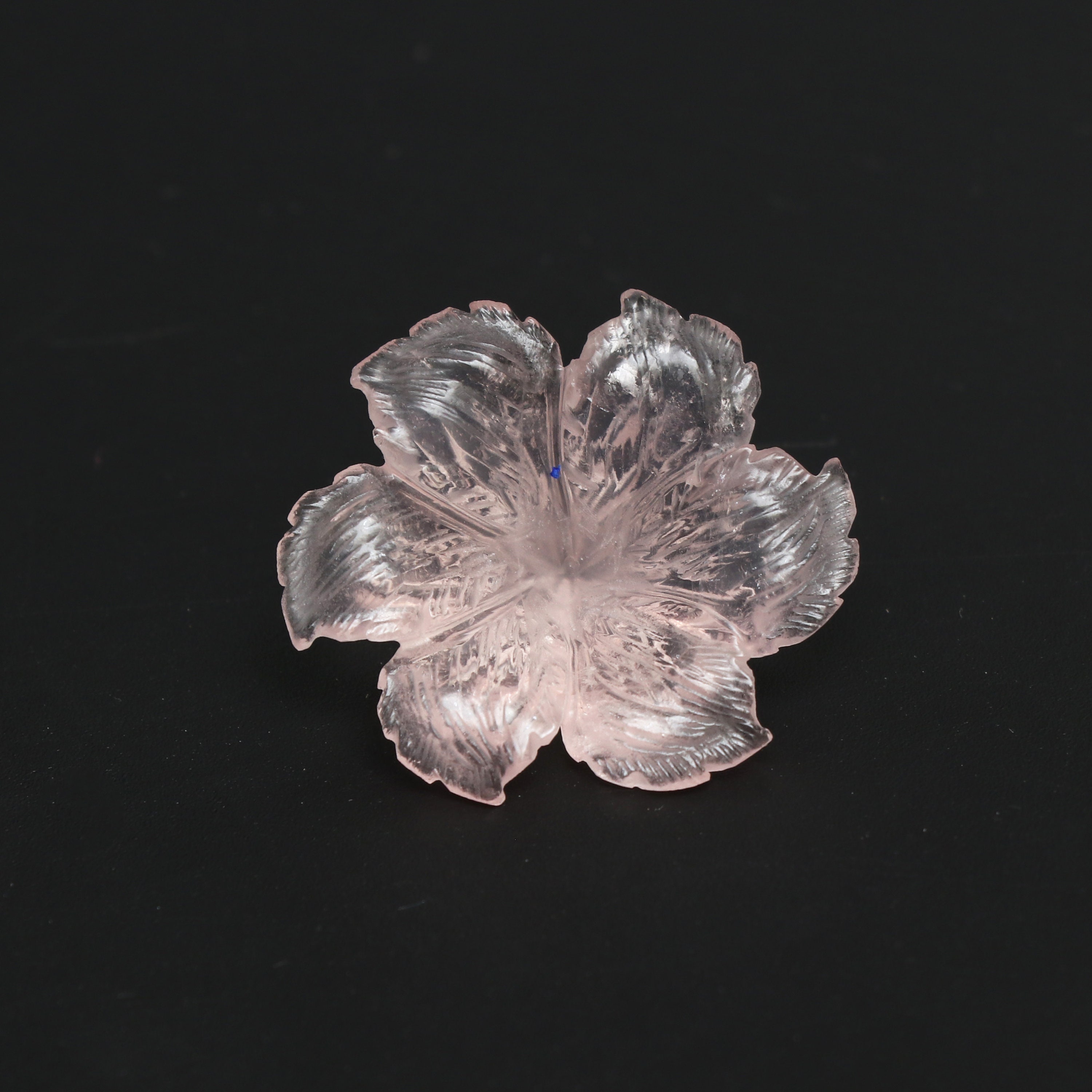 Morganite Flower Carving Loose Gemstone, 26x29 mm, Morganite Jewelry Handmade Gift For Women, 1 Piece