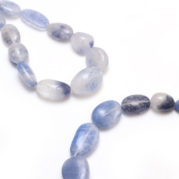 Natural Dumortierite Smooth Tumble Beads Dumortierite Beads Etsy