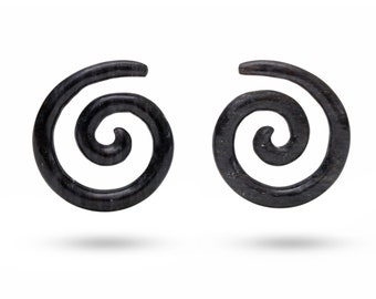 Natural Jade Carving Spiral Shape Loose Gemstone, 35x38 mm, Jade Spiral Shape Jewelry Making, Gift for Women, Pair ( 2 Pieces )