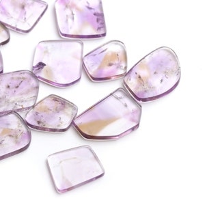 Natural Ametrine Smooth Slices Loose Gemstone, Ametrine Slices Jewelry Making Gemstone, Gift For Her, Set Of Pair