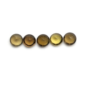 CLEARANCE-Natural Olive Quartz Smooth Cone Loose Gemstone, 14x14x10 mm, Olive Quartz Jewelry Handmade Gift for Women, Set of 5 Pieces