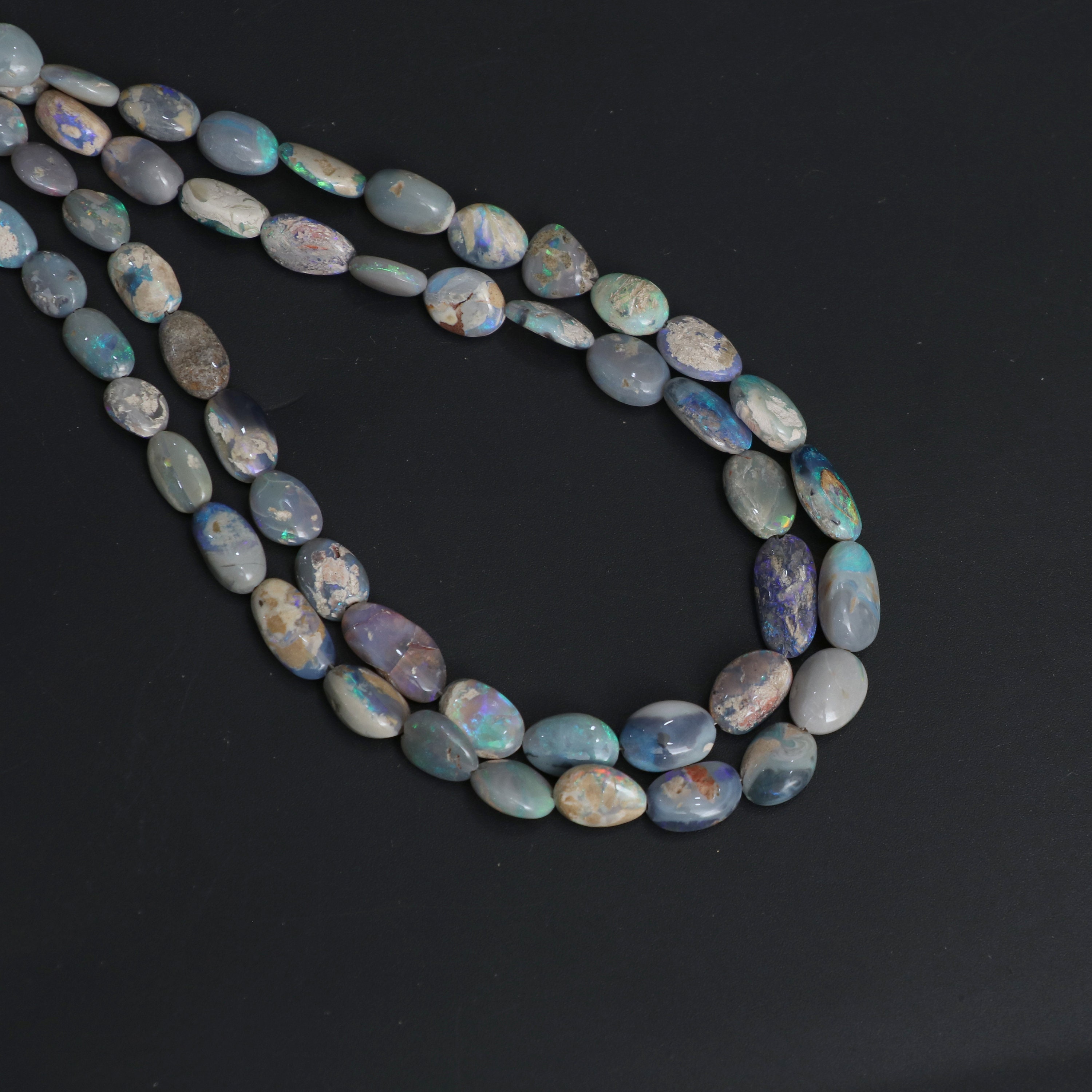Australian Opal Smooth Tumble Beads 4.5x5.5mm To 8x10.5mm | Etsy