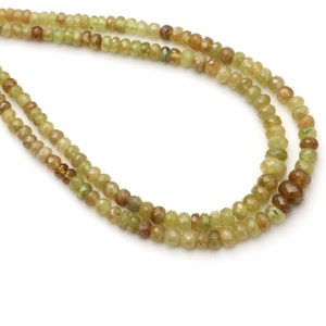 Sphene Faceted Roundel Beads, 2.5 mm to 7 mm, Sphene Roundel Beads, - Gem Quality , 12 Inch/ 30 Cm Full Strand, Price Per Strand