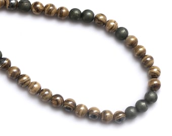 Schalenblende Smooth Round Beads, Round Schalenblende- 6 mm - Schalenblende Beads- Gem Quality, 8 Inch, Price Per Strand