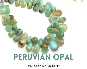 Peruwiański opal gładkie koraliki gruszkowe, 5,5 x 8 mm do 11 x 15 mm opal gładkie koraliki, kształt gruszki peruwiańskie koraliki opalowe, naturalne peruwiańskie koraliki z kamieni szlachetnych